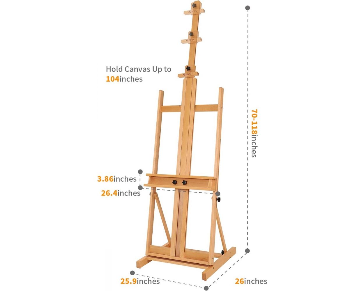  MEEDEN Wooden Easel Stand for Painting/Display