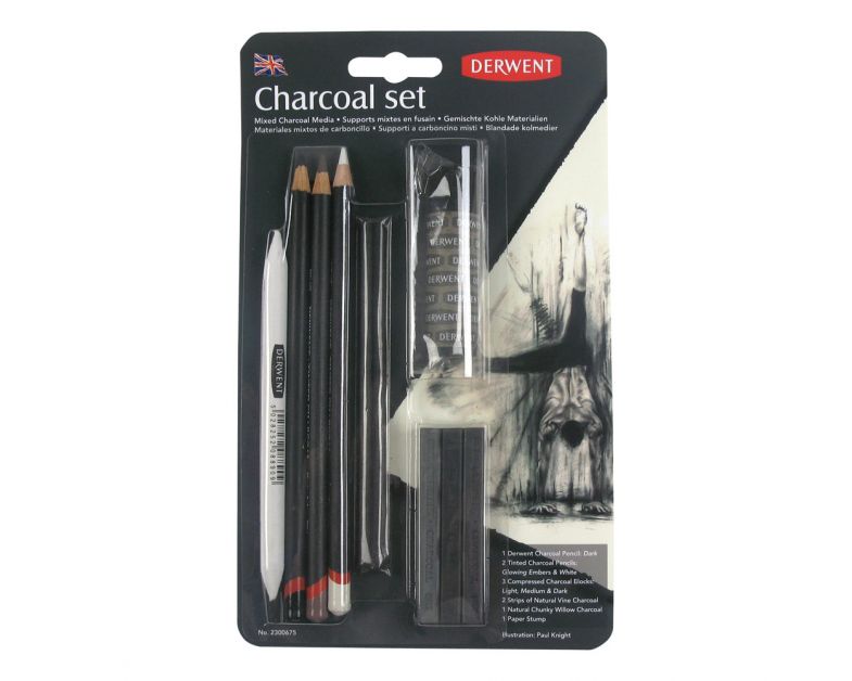 Simply Charcoal Tin Set, 9pk