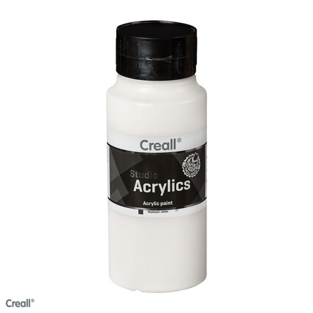 Creall Studio Acrylic Paint, semi opaque, brilliant green (50), 500 ml/ 1  bottle