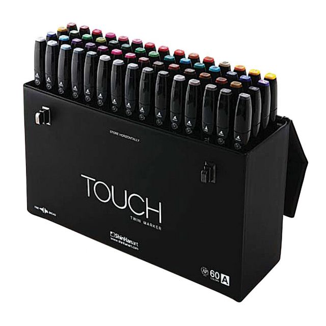 Shinhan 60 colors Touch Twin Brush Markers - Set A